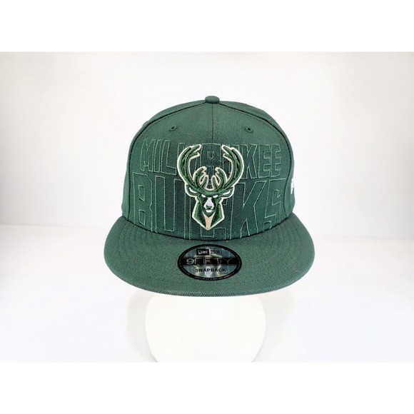 New Era Other - New Era 9FIFTY Milwaukee Bucks NBA‎ Draft Snapback Hat Green Flat Bill